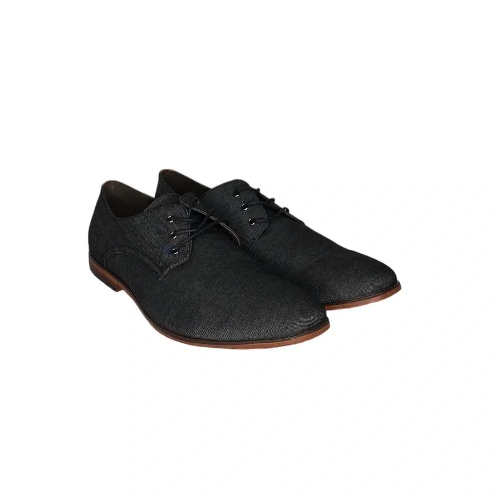 NWT Apt. 9 Zayden Denim Lace-Up Derbys (Size: 13, Color: Black)